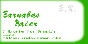 barnabas maier business card